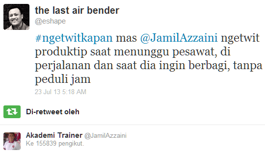 RT mas Jamil Azzaini 
