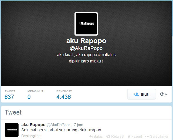 Akun twitter @akurapopo
