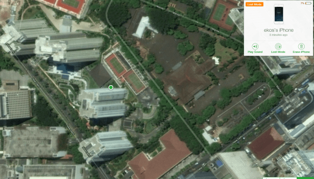 Lokasi iPhone 5 yang hilang
