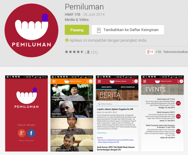 Pilpres 2014 under Android