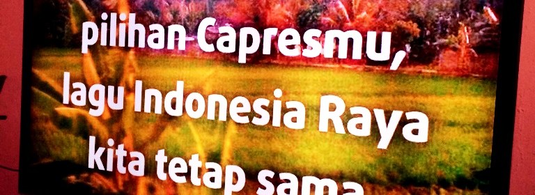 Siapapun pilihan capresmu lagu Indonesia Raya kita tetap sama