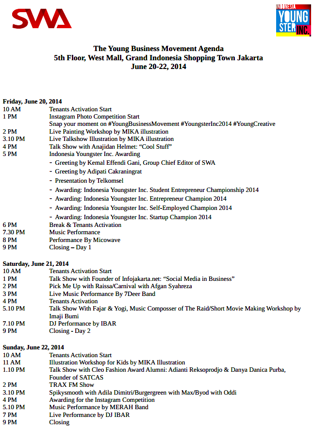 The Young Business Movement Agenda