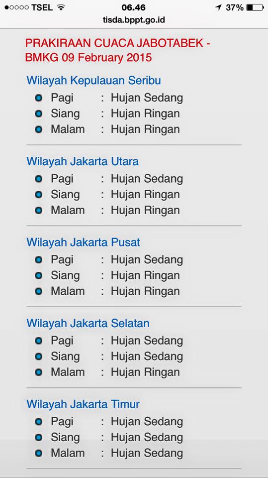 Ramalan cuaca Jakarta