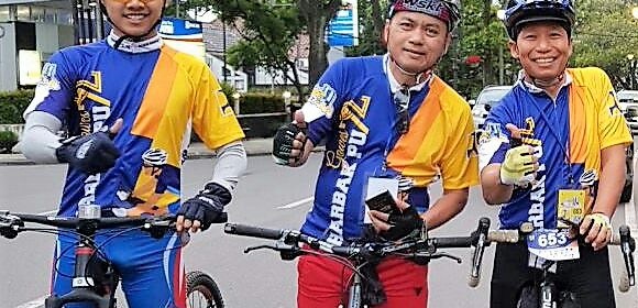Almarhum ketika gowes harbak PU 2017