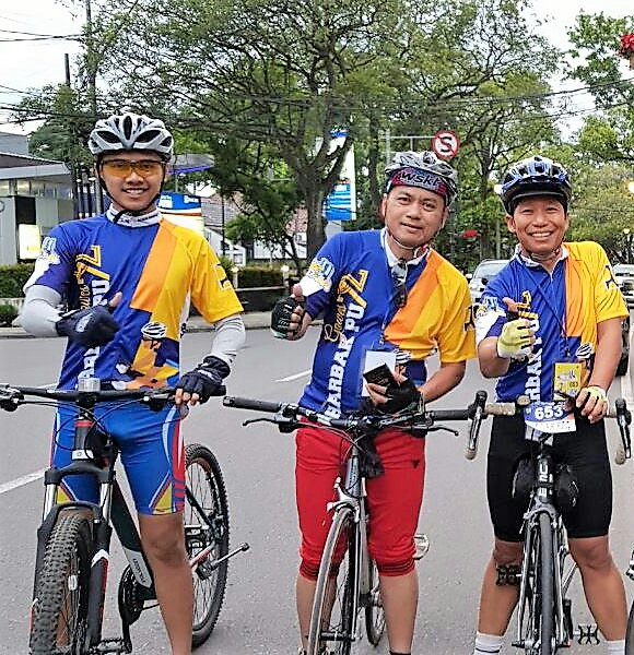 Almarhum ketika gowes harbak PU 2017