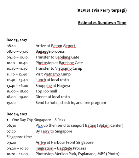 jadwal liburan harus jelas