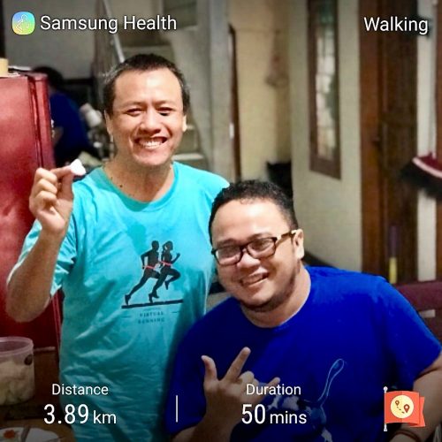 sarapan ceria setelah jalan sehat