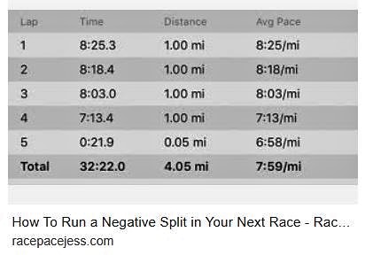 negative split 5K